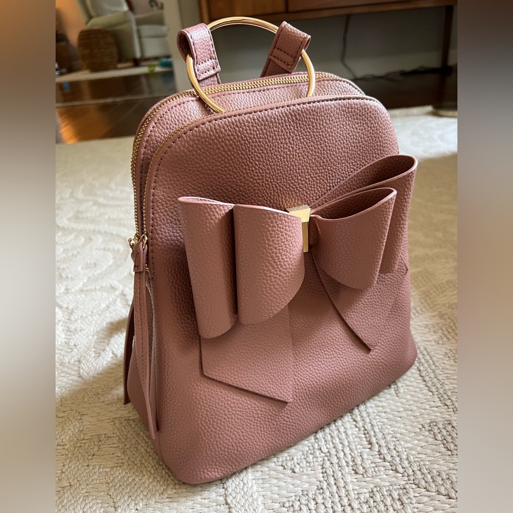Crossi Backpack Purse (Blush Pink)